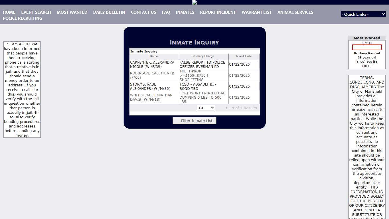 Mansfield Police Department P2C